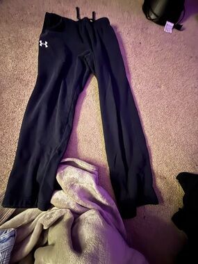 Under Armour Kids Black Jogger Sweatpants with Logo